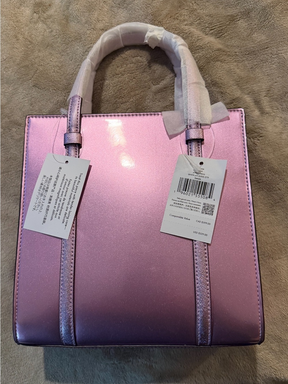 Metallic Pink Women’s Top-Handle Bag
